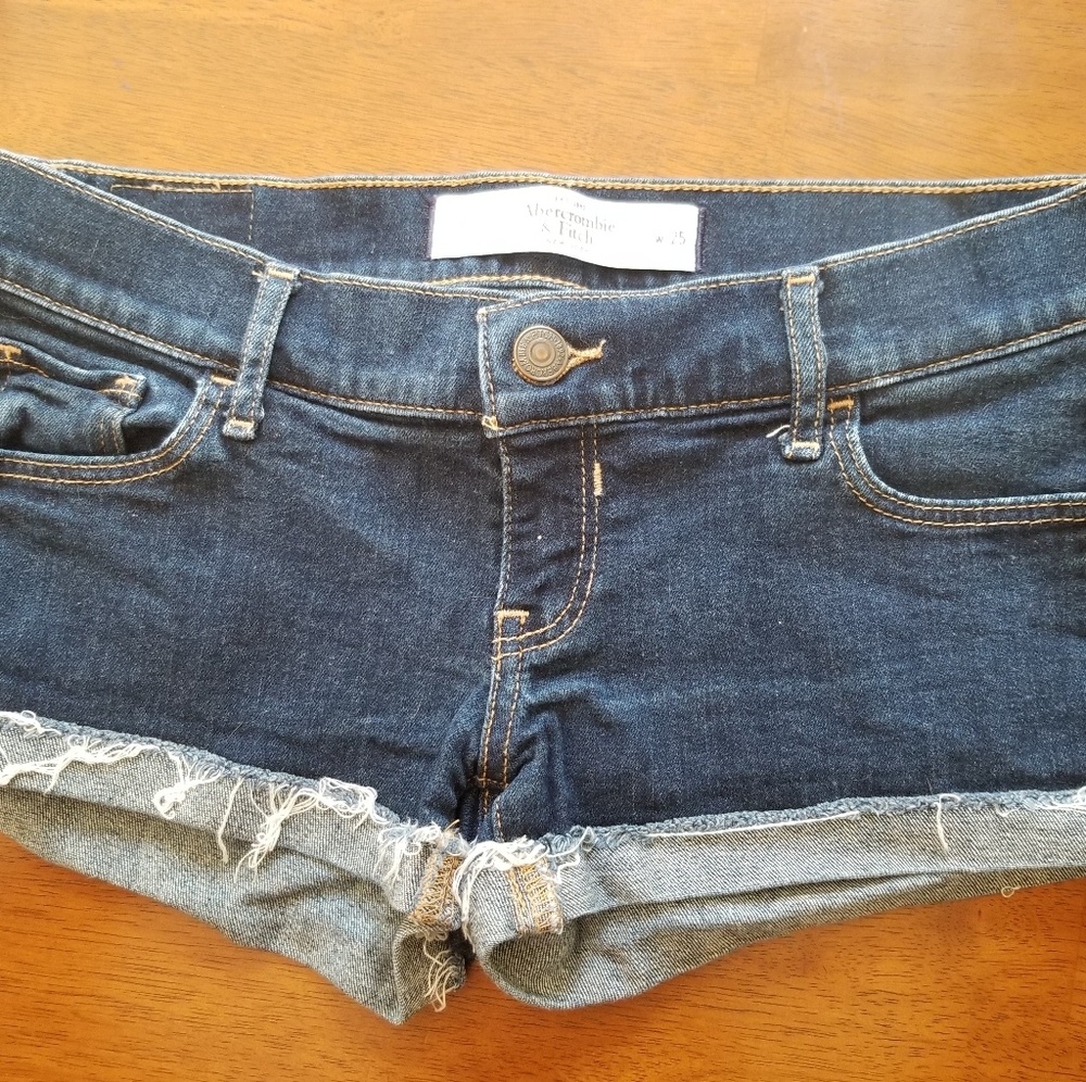 Abercrombie & Fitch dark blue low rise Jean shorts